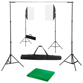 ARDEBO.de - Fotostudio-Set mit Softboxen und Hintergrundsystem