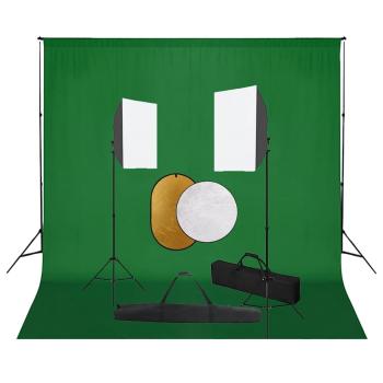 ARDEBO.de - Fotostudio-Set mit Softboxen, Hintergrundsystem und Reflektor