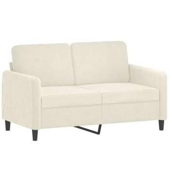 2-tlg. Sofagarnitur Creme Samt