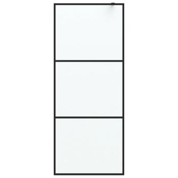 Duschwand für Begehbare Dusche Schwarz 80x195 cm Matt ESG-Glas