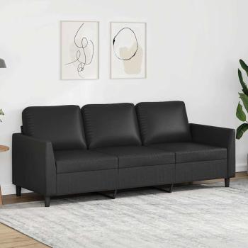 ARDEBO.de - 3-Sitzer-Sofa Schwarz 180 cm Kunstleder
