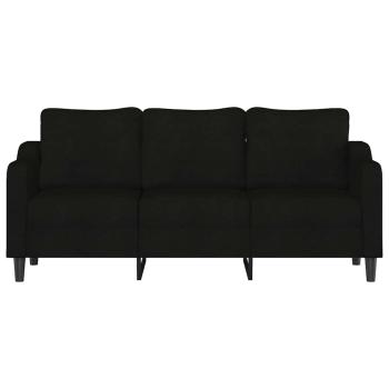 3-Sitzer-Sofa Schwarz 180 cm Stoff