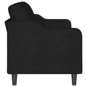 3-Sitzer-Sofa Schwarz 180 cm Stoff