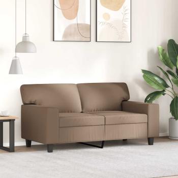 2-Sitzer-Sofa Cappuccino-Braun 120 cm Kunstleder