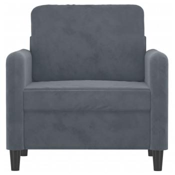 Sessel Dunkelgrau 60 cm Samt
