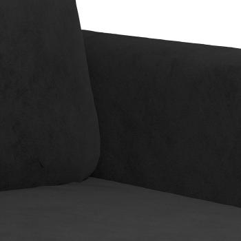 2-Sitzer-Sofa Schwarz 120 cm Samt