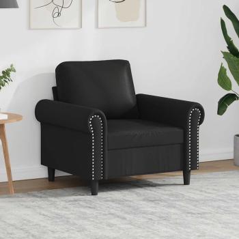 ARDEBO.de - Sessel Schwarz 60 cm Kunstleder