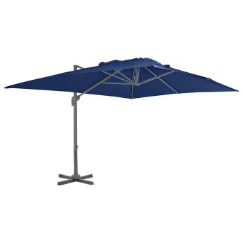 ARDEBO.de - Ampelschirm mit Aluminium-Mast 4x3 m Azurblau