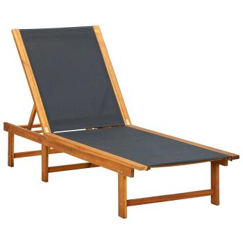 ARDEBO.de - Sonnenliege Massivholz Akazie und Textilene