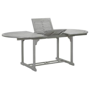 ARDEBO.de - Gartentisch Grau 200x100x75 cm Massivholz Akazie