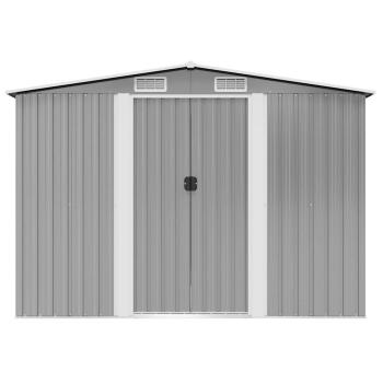Gartenschuppen Grau Metall 257 x 205 x 178 cm