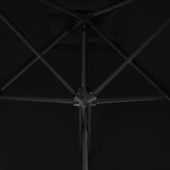 Sonnenschirm mit Stahl-Mast 300x230 cm Schwarz