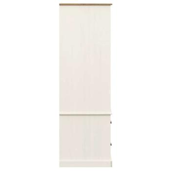 Kleiderschrank VIGO Weiß 90x55x170 cm Massivholz Kiefer