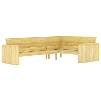 ARDEBO.de - Garten-Eckbank 239 cm Kiefernholz Imprägniert