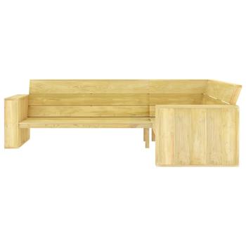 Garten-Eckbank 239 cm Kiefernholz Imprägniert