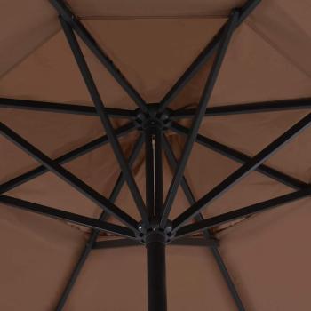 Sonnenschirm mit Aluminium-Mast 500 cm Taupe