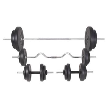 Langhantel- und Kurzhantelset 90 kg