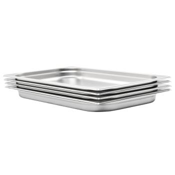 ARDEBO.de - Gastronormbehälter 4 Stk. GN 1/1 40 mm Edelstahl