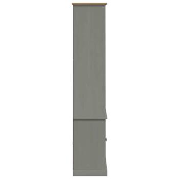 Bücherregal VIGO Grau 85x35x170 cm Massivholz Kiefer