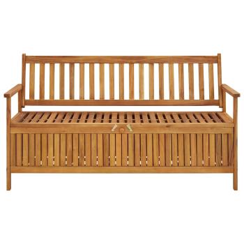 Gartenbank mit Stauraum 148 cm Massivholz Akazie