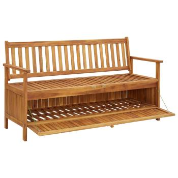 Gartenbank mit Stauraum 148 cm Massivholz Akazie