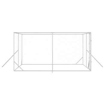 Outdoor-Hundezwinger Silbern 4x4x2 m Verzinkter Stahl