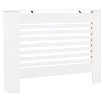 Heizkörperverkleidungen 2 Stk. Weiß 112 x 19 x 81,5 cm MDF