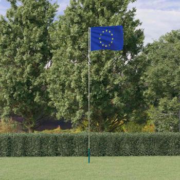 ARDEBO.de - Europaflagge mit Mast 5,5 m Aluminium