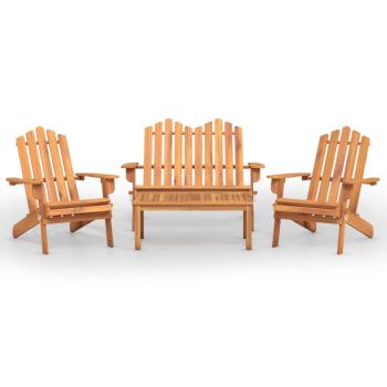 4-tlg. Garten-Lounge-Set Adirondack Massivholz Akazie