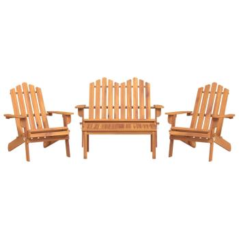 4-tlg. Garten-Lounge-Set Adirondack Massivholz Akazie