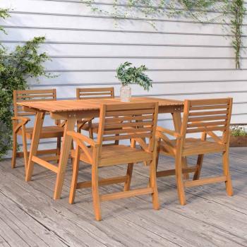 ARDEBO.de - 5-tlg. Garten-Essgruppe Massivholz Akazie