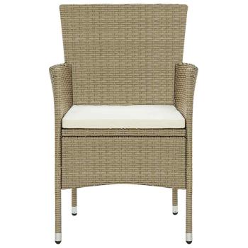 3-tlg. Garten-Essgruppe Beige