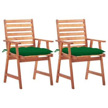 ARDEBO.de - Garten-Essstühle 2 Stk. mit Kissen Massivholz Akazie