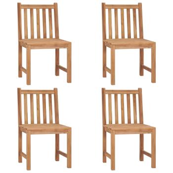 Gartenstühle 4 Stk. mit Kissen Massivholz Teak
