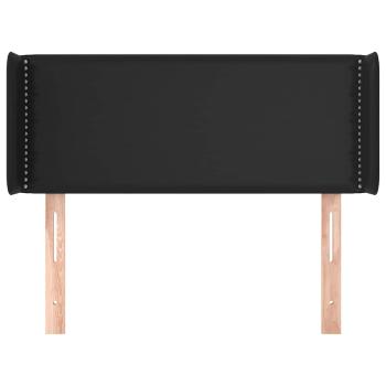 Kopfteil mit Ohren Schwarz 103x16x78/88 cm Kunstleder