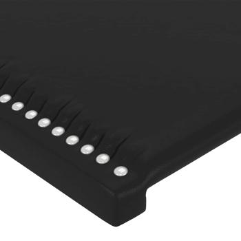 Kopfteil mit Ohren Schwarz 103x16x78/88 cm Kunstleder