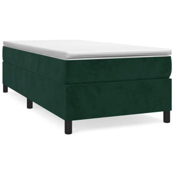 Boxspringbett mit Matratze Dunkelgrün 90x200 cm Samt