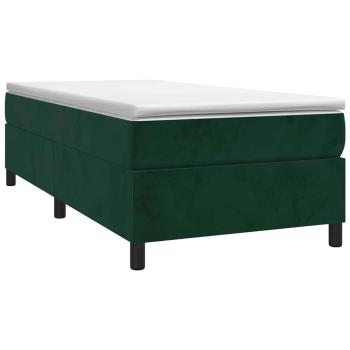 Boxspringbett mit Matratze Dunkelgrün 90x200 cm Samt