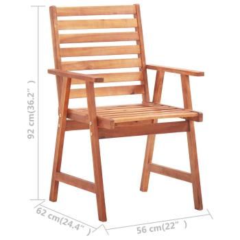 Garten-Essst?hle 8 Stk. mit Kissen Massivholz Akazie