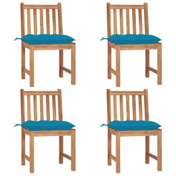 ARDEBO.de - Gartenstühle 4 Stk. mit Kissen Massivholz Teak