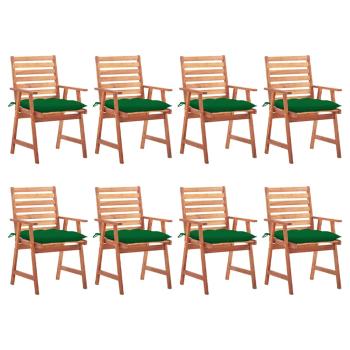 ARDEBO.de - Garten-Essstühle 8 Stk. mit Kissen Massivholz Akazie