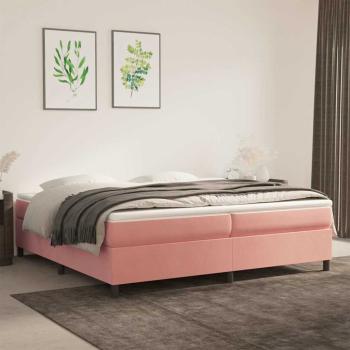 ARDEBO.de - Boxspringbett mit Matratze Rosa 200x200 cm Samt