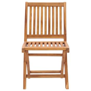 Klappstühle mit Kissen, 4-teilig, Massivholz Teakholz