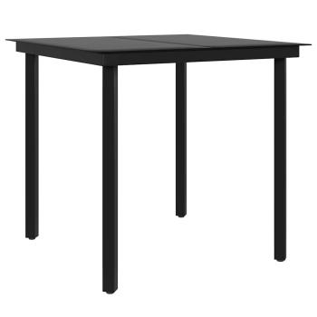 3-tlg. Garten-Essgruppe mit Kissen Grau und Schwarz