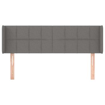 Kopfteil mit Ohren Dunkelgrau 147x16x78/88 cm Stoff