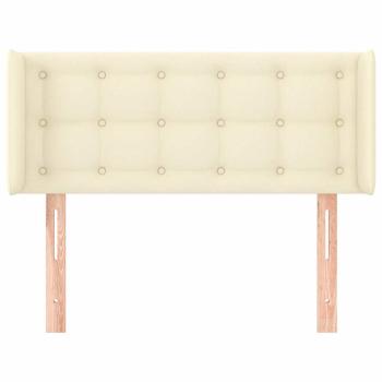 Kopfteil mit Ohren Creme 103x16x78/88 cm Kunstleder