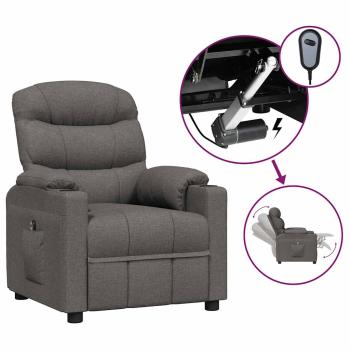 Relaxsessel Elektrisch Dunkelgrau Stoff