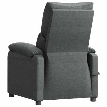 Massagesessel Elektrisch Dunkelgrau Stoff