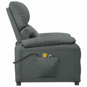 Massagesessel Elektrisch Dunkelgrau Stoff