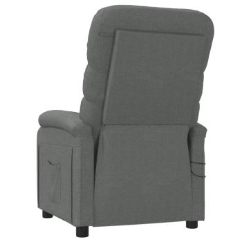 Massagesessel Elektrisch Dunkelgrau Stoff